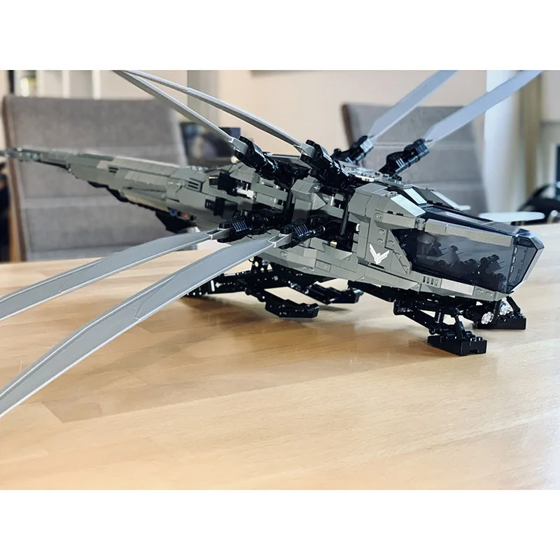 مقاتلة نموذج Moc قوالب بناء وحدات الكثبان الرملية Atreides الملكي Ornithopter التكنولوجيا كتل عيد الميلاد لتقوم بها بنفسك لعبة هدية البناء #5