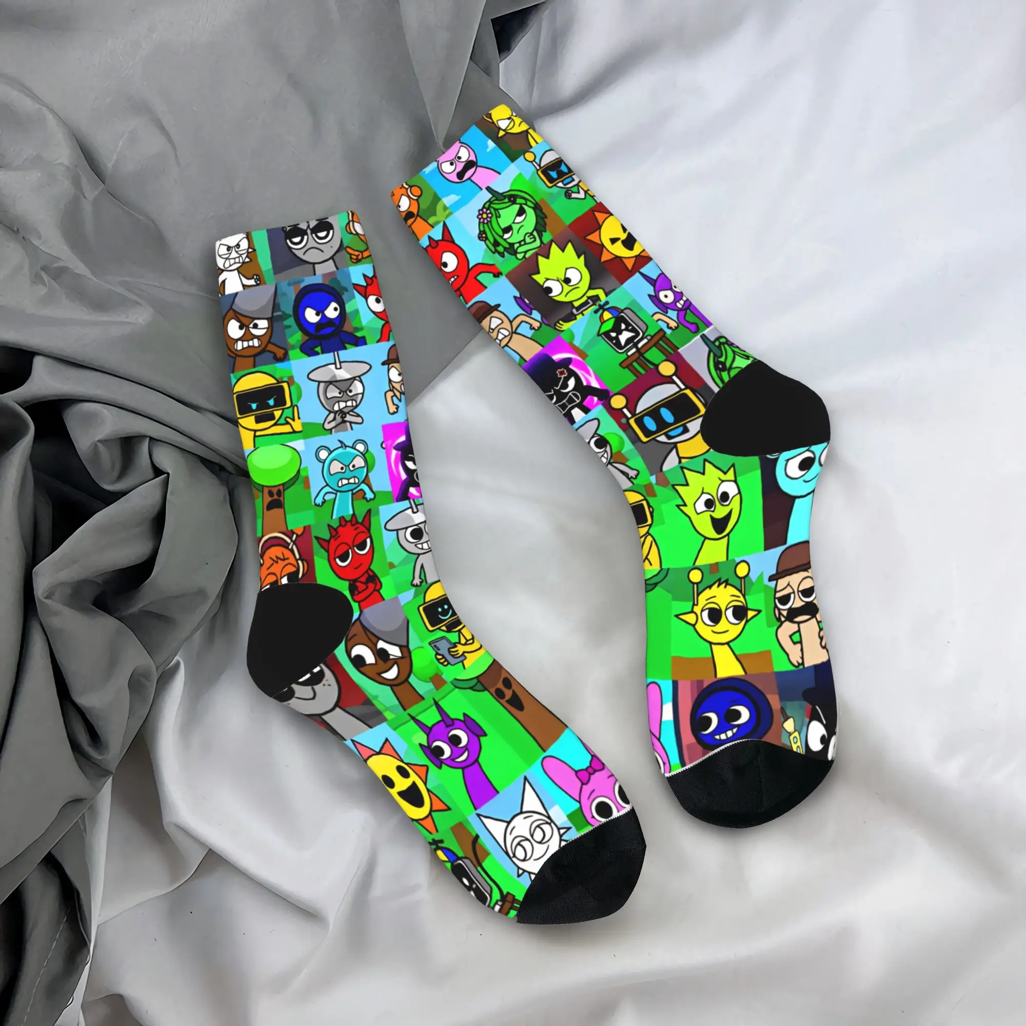 Cartoon S-Sprunkis Strümpfe Herren Socken Weiche Lustige Socken Winter Skateboard Rutschfeste Grafik-Socken Geschenk