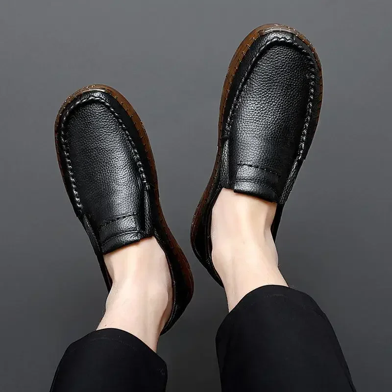 

Loafers Men's Shoes Leather Men's Casual Leather Shoes Men's Moccasin Shoes Spring and Autumn Breathable