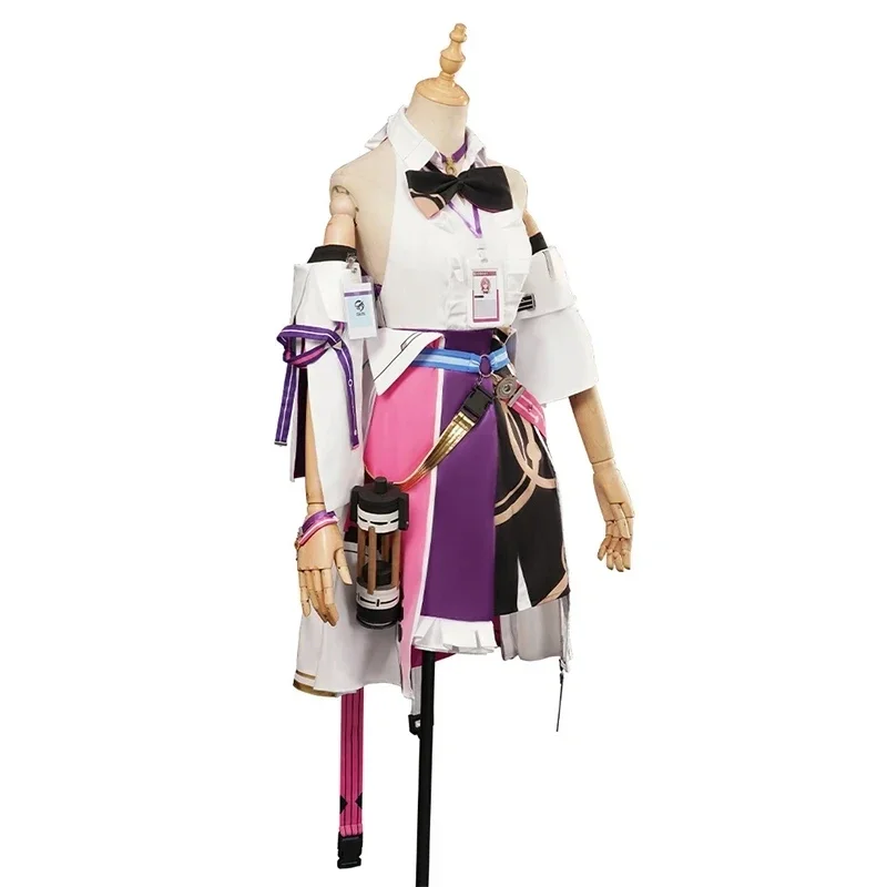 Jogo Honkai Asta Cosplay Traje, Star Rail, Anime Roupas e Perucas, Fato Roxo para Asta Cosplay