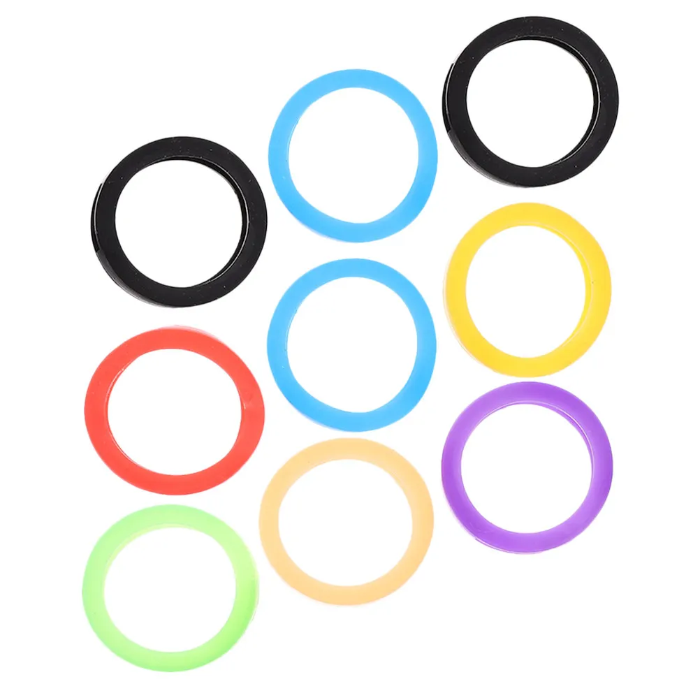 9Pcs Silicone Key Covers Caps Soft Flexible Colorful Key Identifiers Protective Covers for House Car Keys Coding Rings