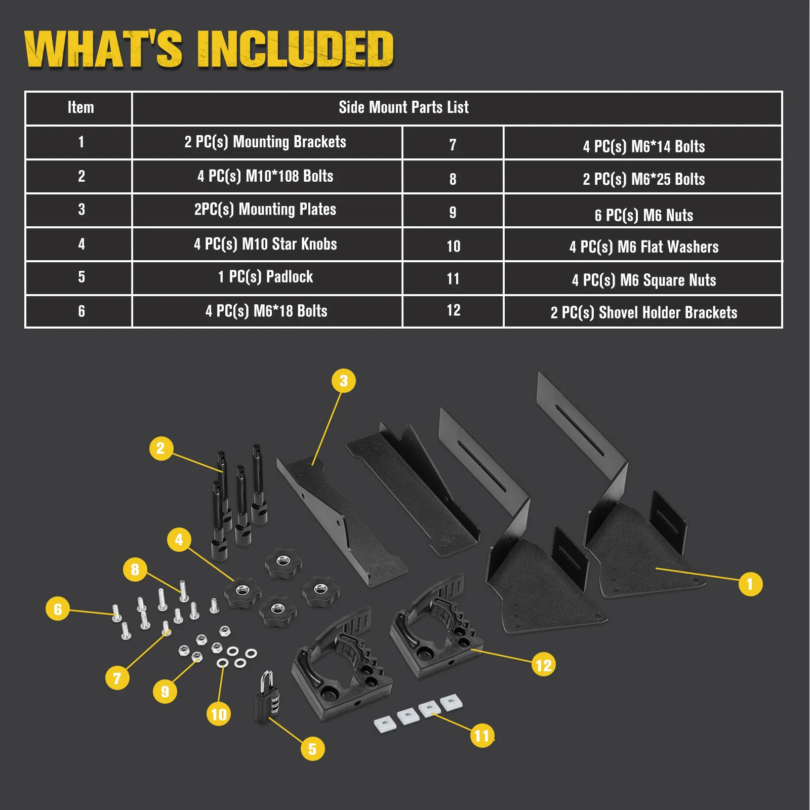 The side-mounted fixing bracket set for the escape sand board is used for the 7th generation, 7th-11th generation sand board