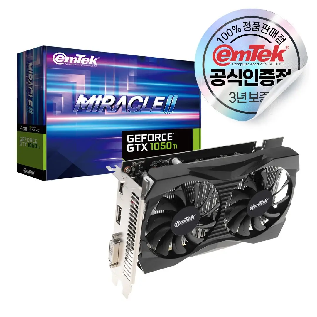 EMTEK GeForce GTX 1050 Ti MIRACLE II D5 4GB