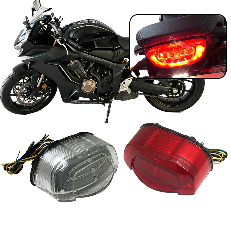 LED Taillight Brake Light Rear Warning Lamp Turn Signal Light For Honda CBR 650 R CBR650R CB650R CB300R CB250R CB150R Motorcycle