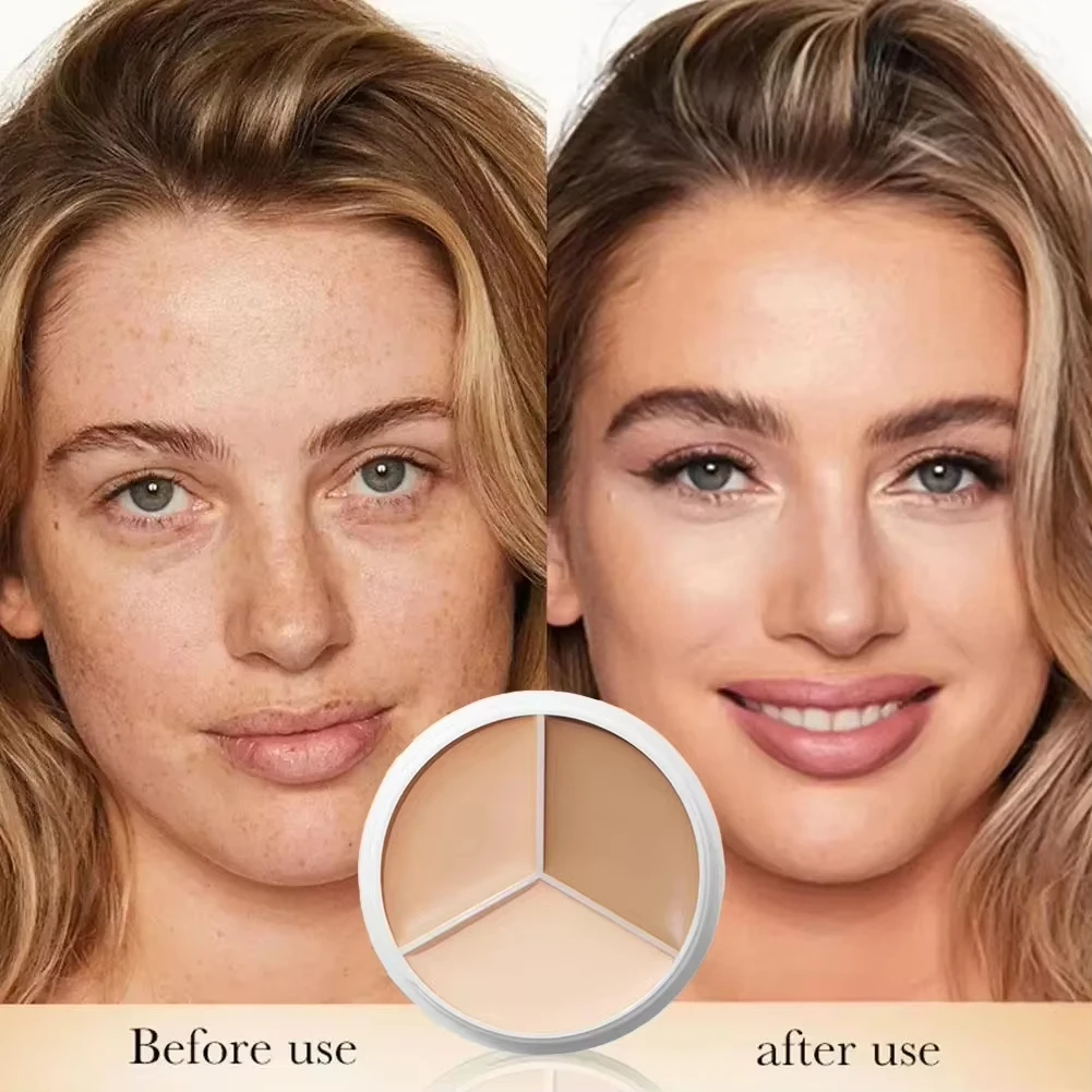 Mafik tri-color concealer, both concealing and moisturizing, coverage concealer with correcting base