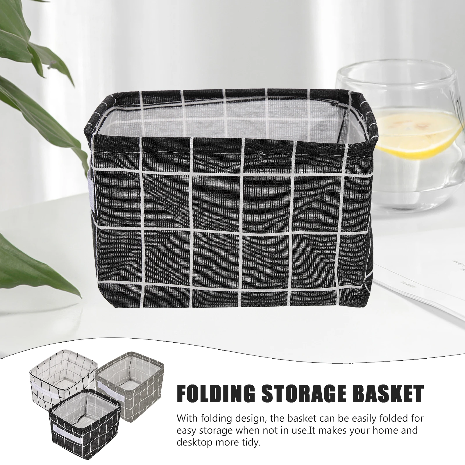 

3 Pcs Material Fabric Storage Box Small Bins Cover Organizing Cloth Organization