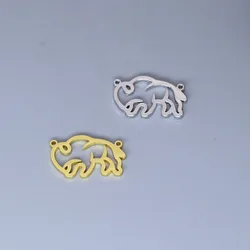 3pcs Bison Buffalo Cow Bull Charm Pendants Making DIY Stainless Steel Handmade Finding Jewelry