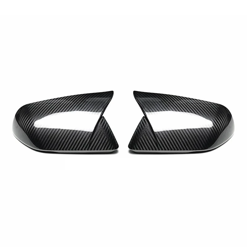 ac29-LED Turn Signal Rearview Mirror Caps Dry Carbon Fiber Side Mirror Cover Trim For Ford Mustang 2015-2024