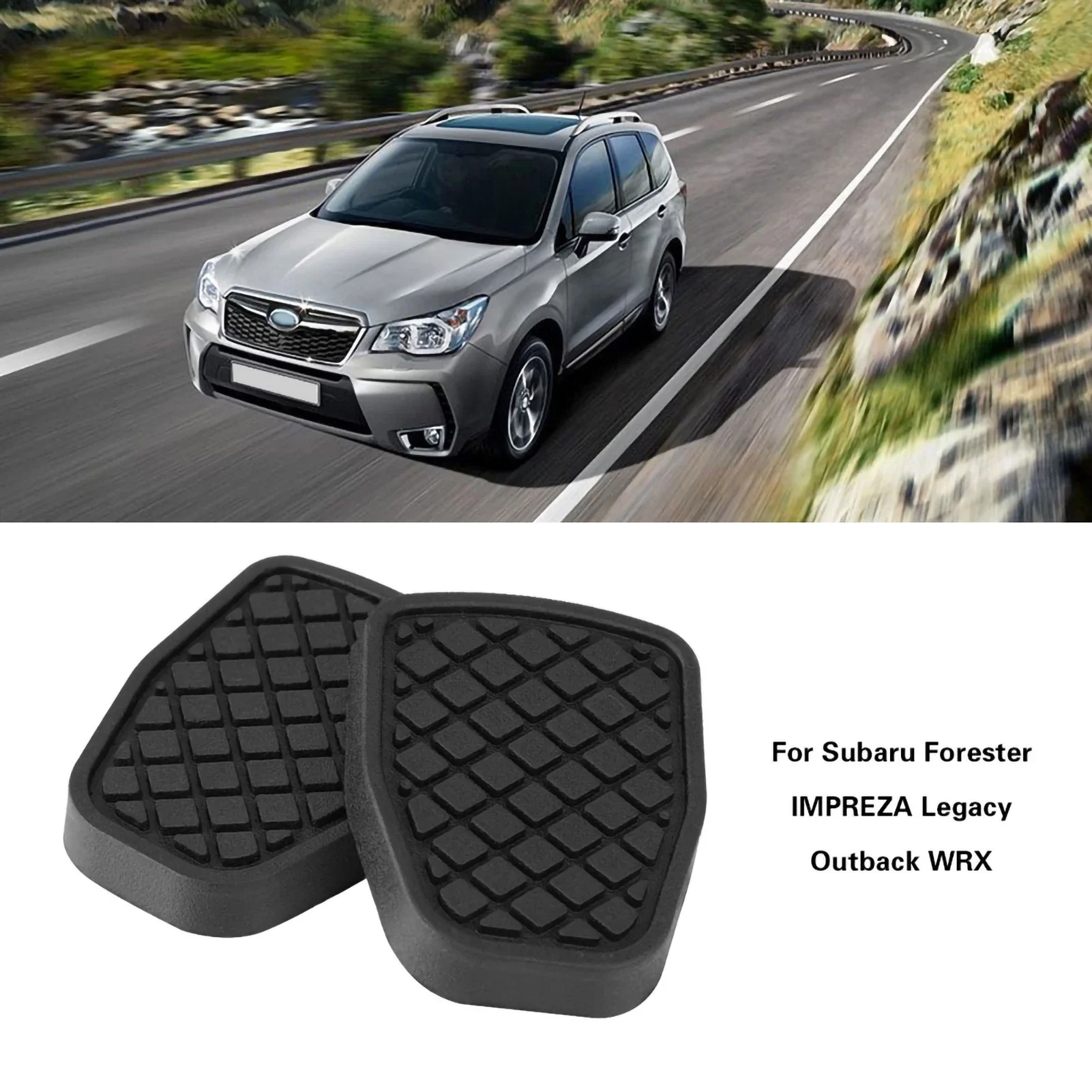 زوج واحد من وسادة مطاطية لدواسة الفرامل لسوبارو فورستر امبريزا ليجاسي Outback WRX