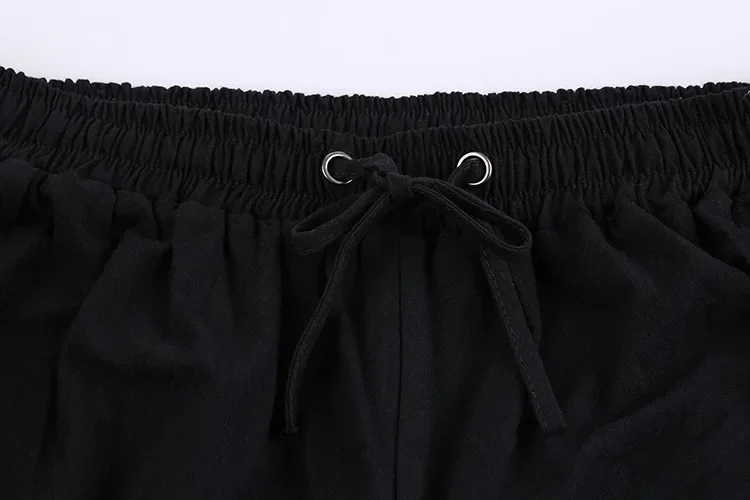 für Cosplay-Auftritte, einfarbige mittelalterliche Schnürhose, Renaissance-Kriegerhose mit schmal zulaufendem Bein – Detail 6