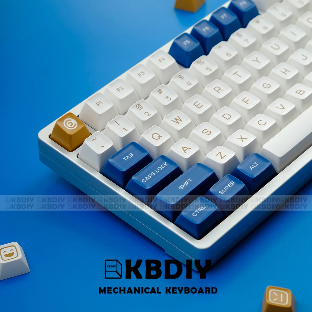 Imagem -03 - Kbdiy-gmk Keycap para Teclado Mecânico Perfil Wahtsy SA Azul Branco Pbt Double Shot Key Caps Iso Enter 7u Barra de Espaço