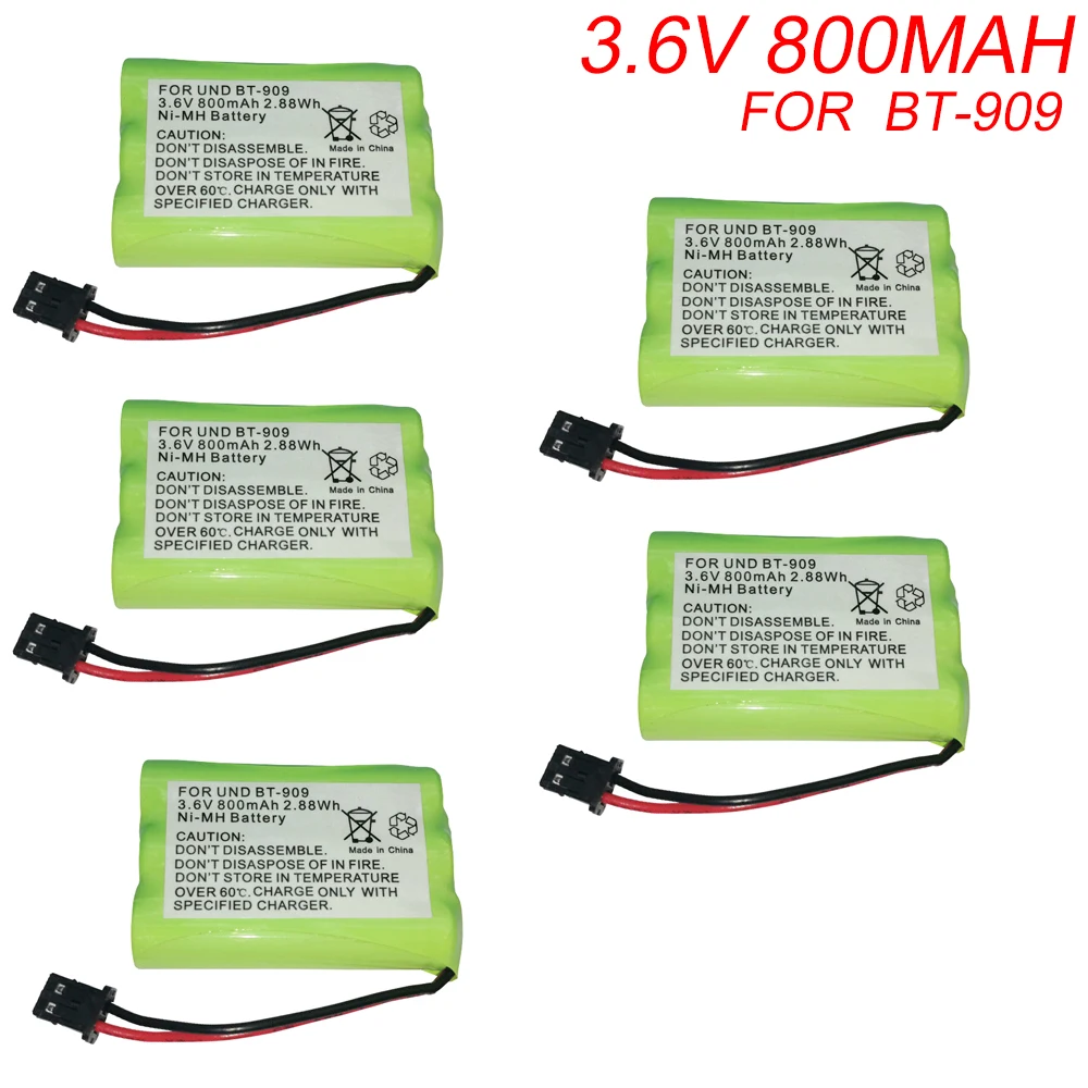 3.6V 800mAh NI-MH rechargeable cordless phone battery for uniden BT-909 BT909 3 * AAA ni-mh 800mAh 3.6V rechargeable batteries