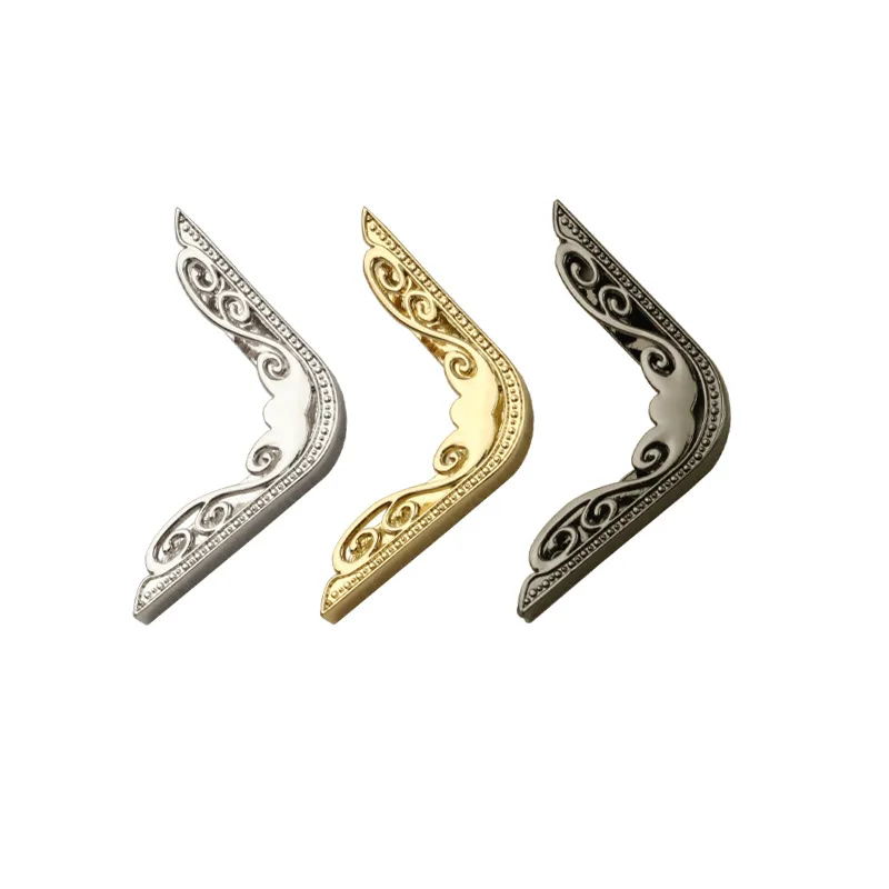 4Pcs Zinc Alloy Bag Corner Handbags Strap Cover Clasp Protector Corners Decor End Clips DIY Banding Hardware Accessories