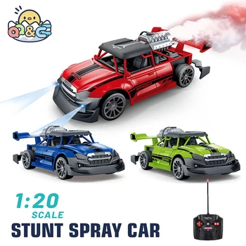 RC Stunt Car 1:20 Spray Remote Control Pickup Truck Drift Car with Light Kids Toys for Children Gift