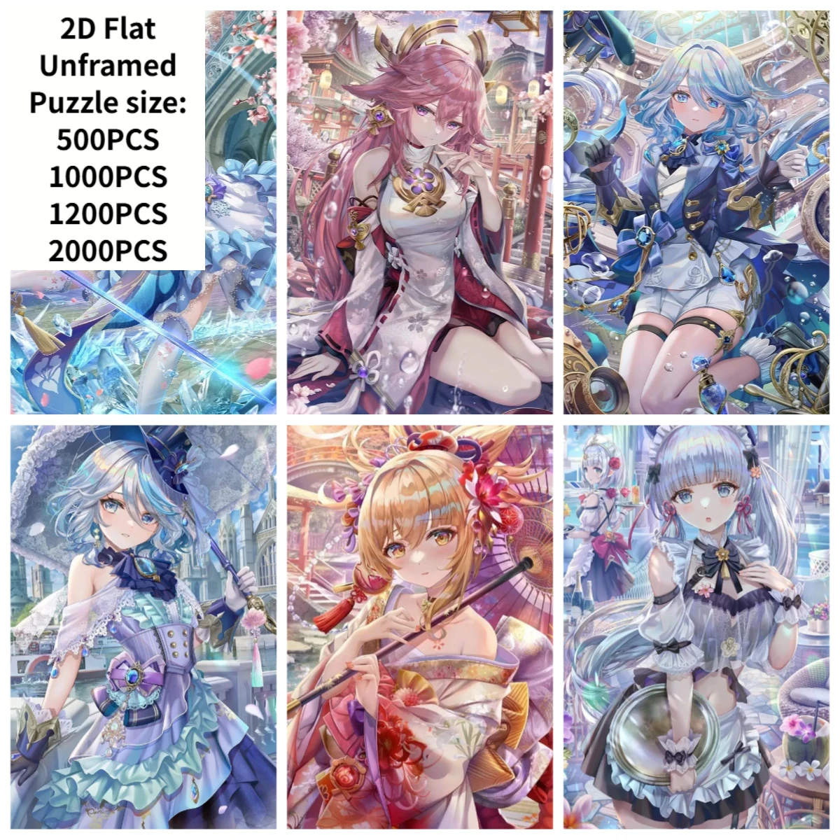 

500/1000pcs Adult Jigsaw Puzzles Cartoon Girl Princess Suitable for Adults & Families - Challenging Large Pieces, Portable