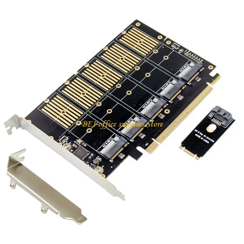 

A9LC JMB585 PCIE X16 для M.2 B для ключа NGFF 5 PORTS ADAPTER ADAPTER CARD FA