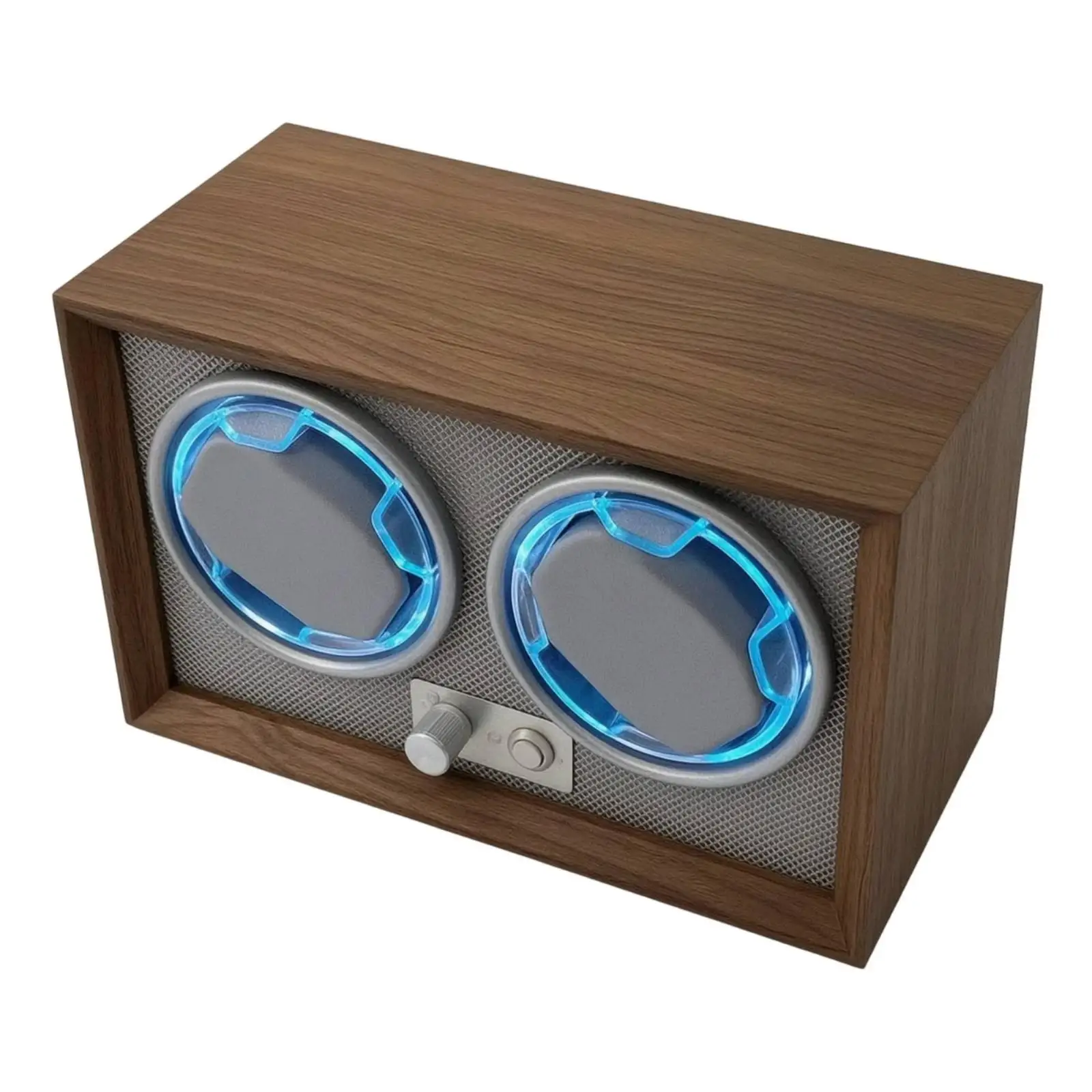 Automatic Timepiece Winder Wood Grain Dual Timepiece Winder Whisper-Silent