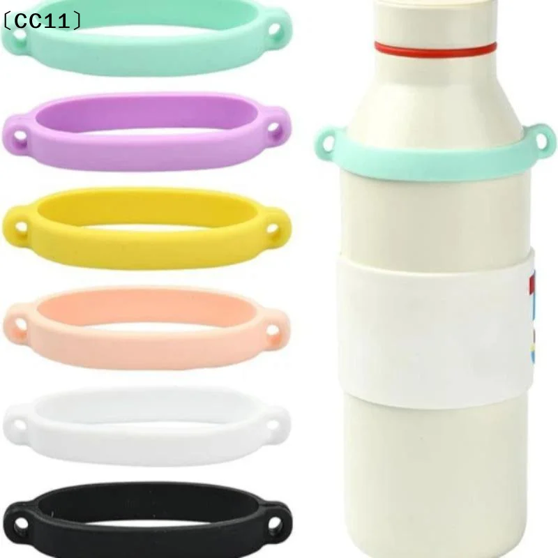 1Pcs Reusable Portable Silicone Water Cup Handle Strap Bottle Sling Kettles Ring Replacement Parts For 〔CC11〕