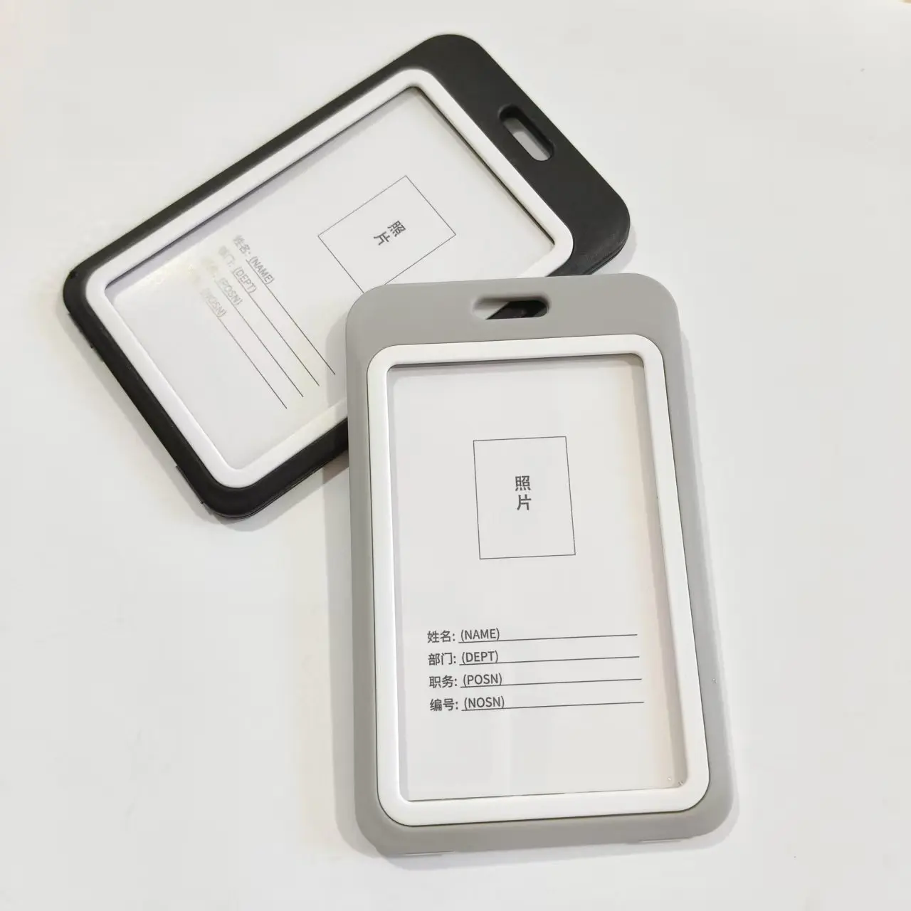 1pc Double-sided Transparent Work Card Cover Business Nurse ID Card Work Card Holder