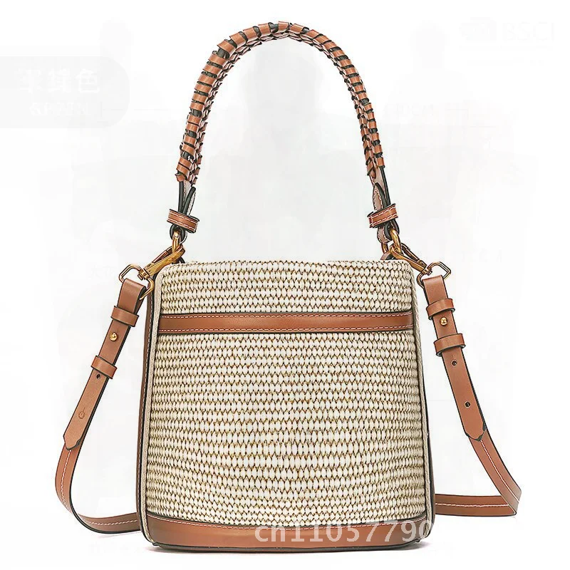 borsa-a-secchiello-intrecciata-in-paglia-autunno-inverno-da-donna-borsa-a-tracolla-da-spiaggia-portatile-abito-casual-ambra-street-fashion-taglia-media