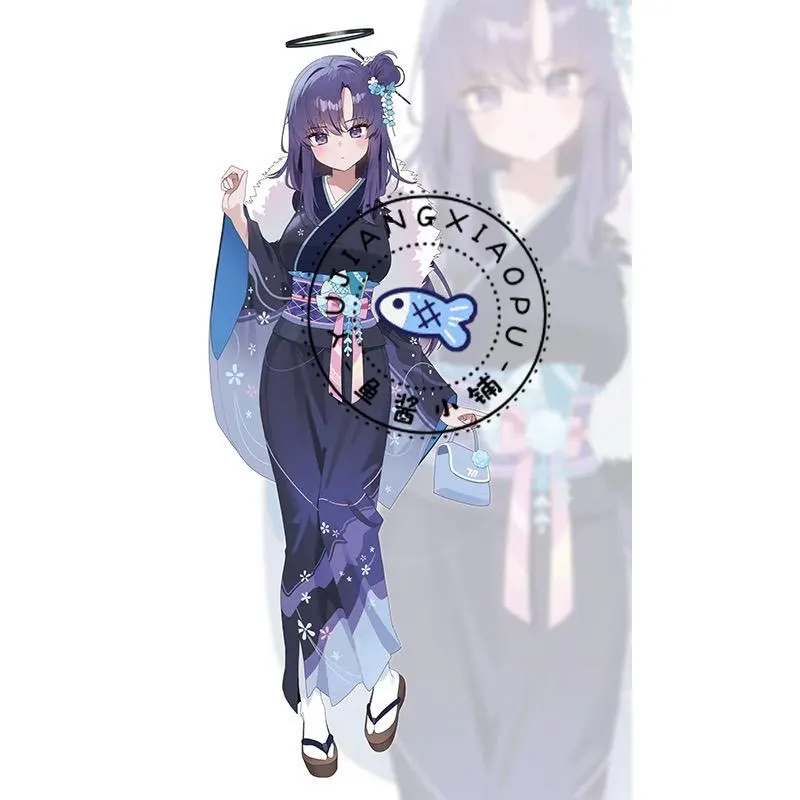 17cm Anime Blue Archive Hayase Yuuka kimono Acrylic Stand Figure Model Plate Cosplay Role Props Collection Desktop Decor