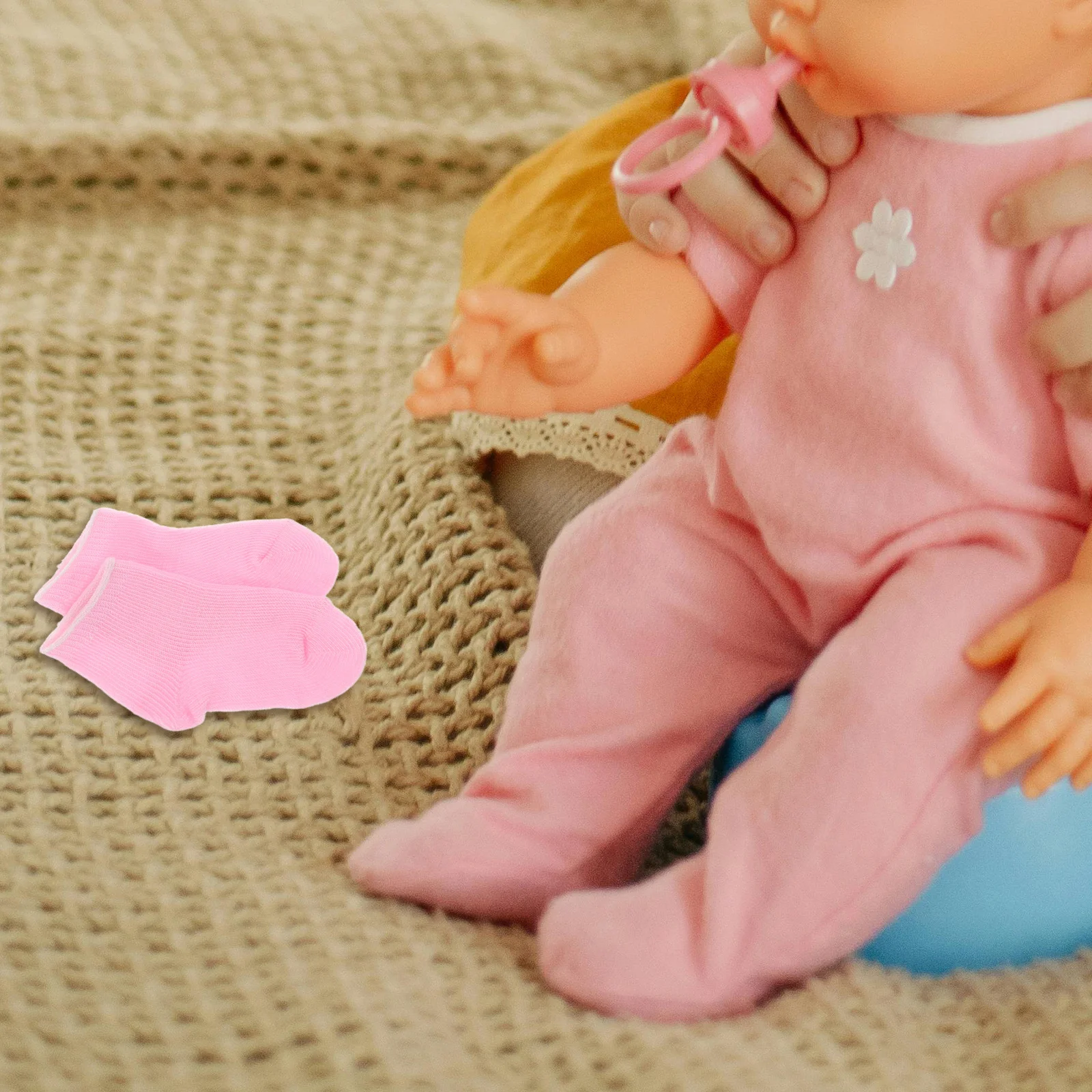 

6Pairs Cloth Socks Accessory Lightweight Delicate Decorative Short Socks Ideal for Small Hands Parenting Practice