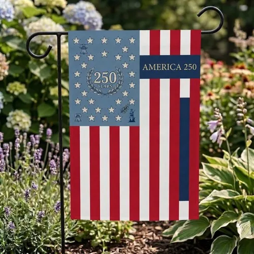 4th of July Garden Flag Patriotic Red White Blue Outdoor Decor AAV