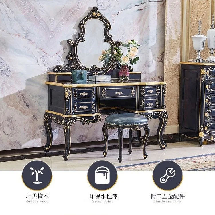 European dresser luxury bedroom makeup table female princess villa atmosphere luxury