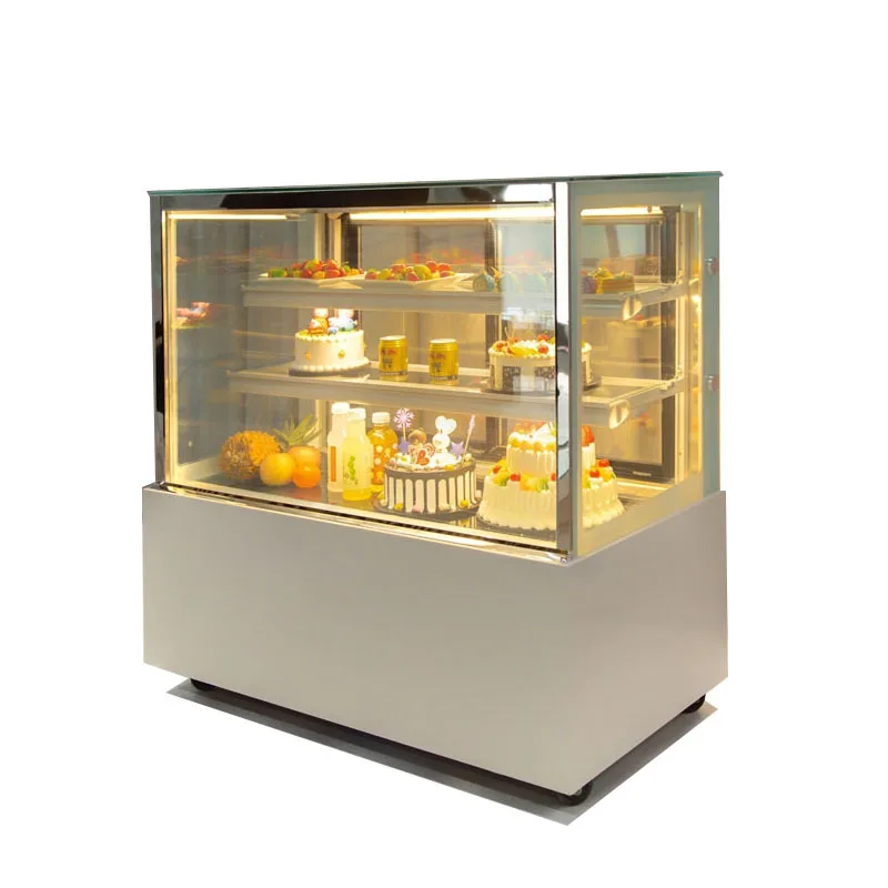 Commercial AC Refrigerator Cabinets | Arc-Shape Dessert Display & Fruit Preservation Units for Bakeries Restaurants