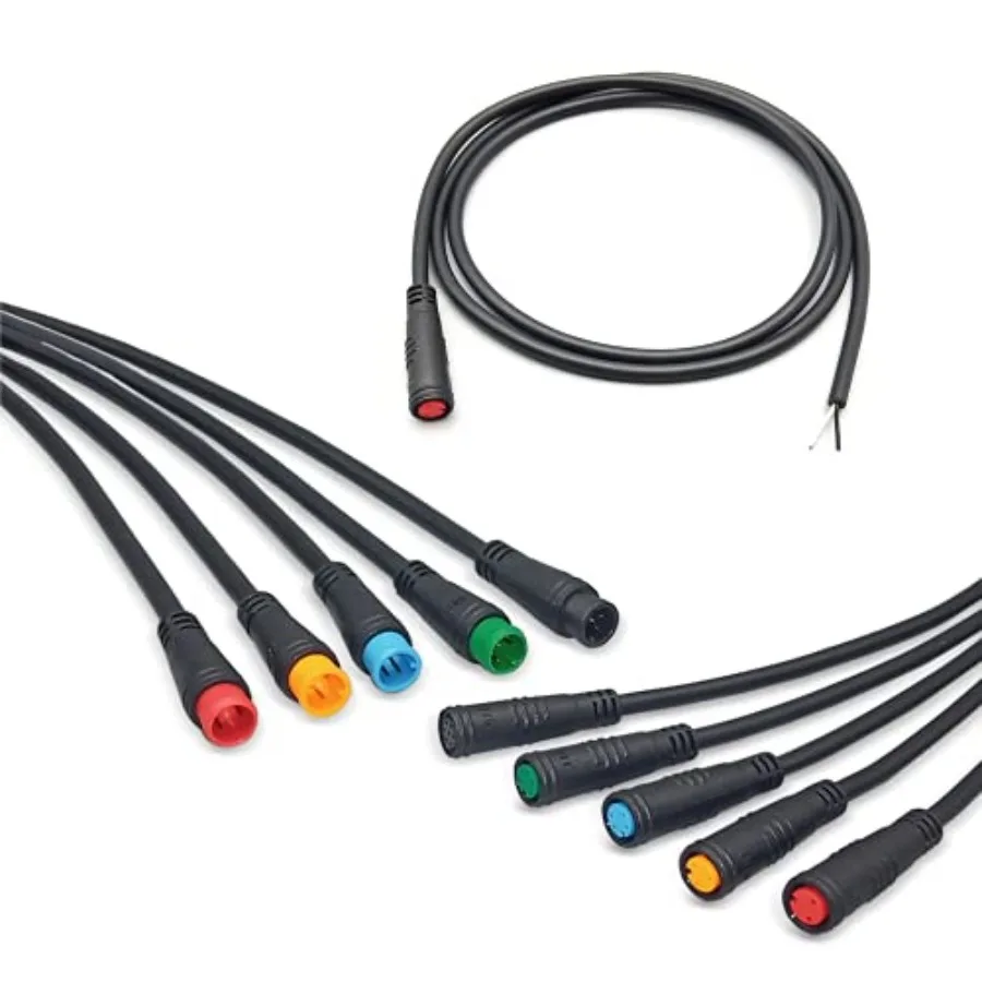 

YUNNY HUDAMZKY Ebike Cable Extension Julet Female Male 26 Pin Waterproof Connector for Electric ycle Display Throttle PAS Exten