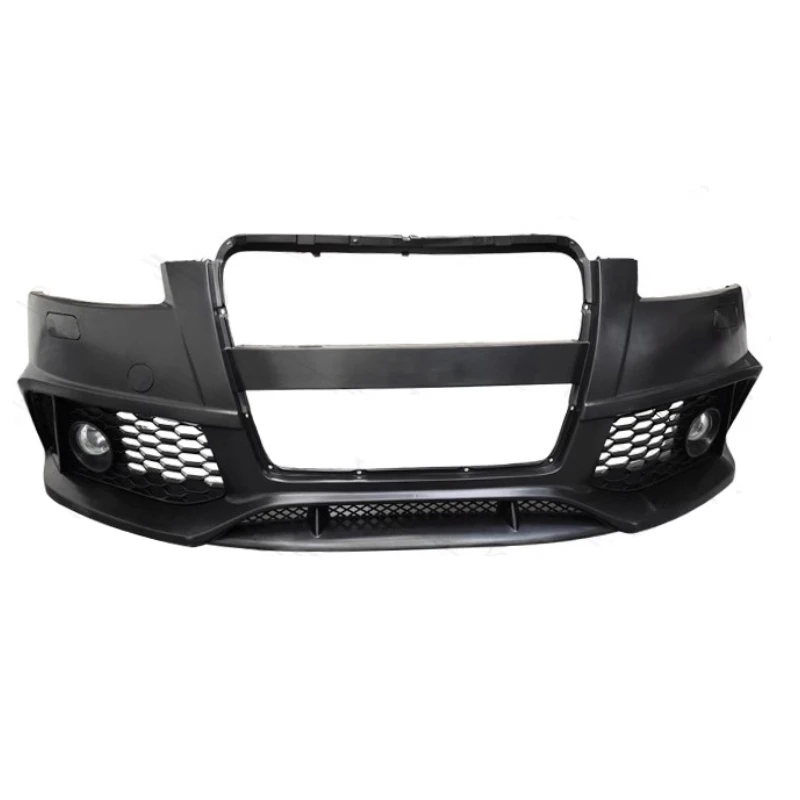 PP Material Front Bumper Fog Lamp Grille for Audi A6 A6L 05-11 Modified to RS6 Style Body Kit Chrome Grill Car Accessories