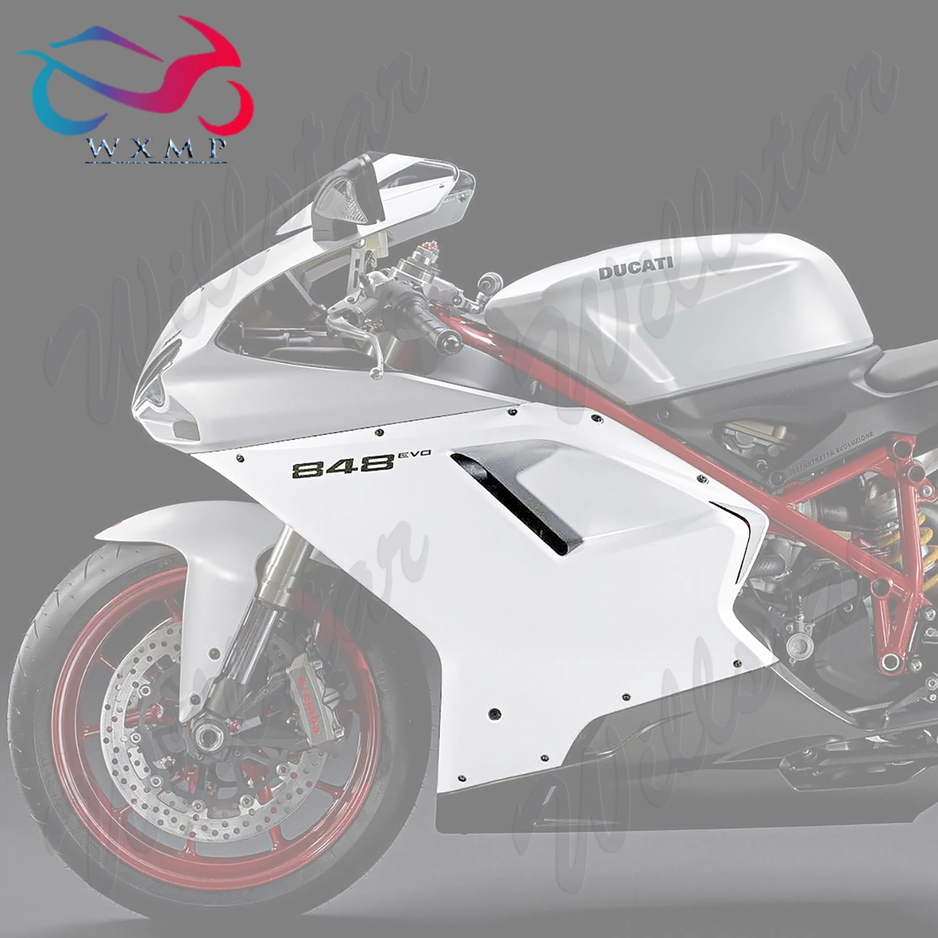 

Unpainted Fairing upon Side Cover Panlel Fit For DUCATI EVO 848 1098 1198 2007 2008 2009 2010 2011