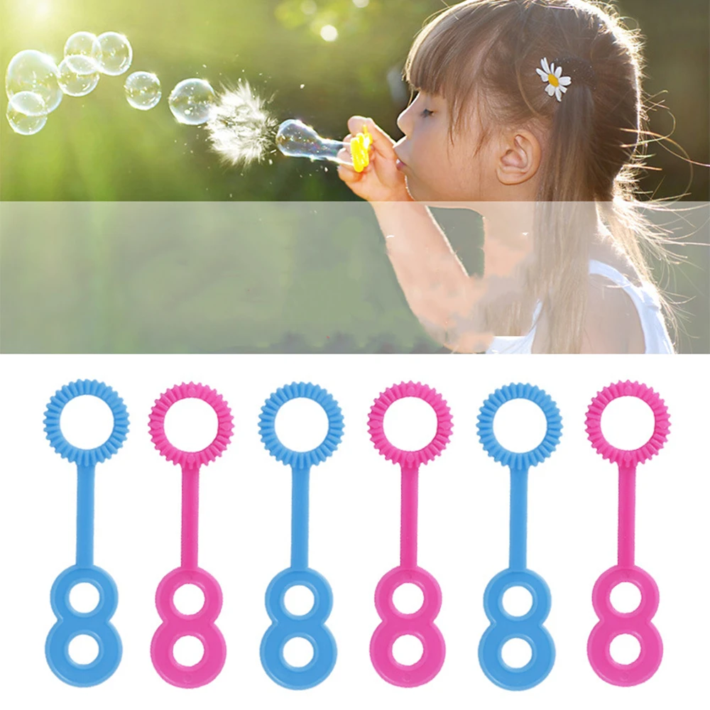 50Pcs 7.5cm Kids Bubble Blowing Wands Outdoor Games Birthday Party Gift Prize Piñata Filler Boys Girls Christmas Party Favor Bag