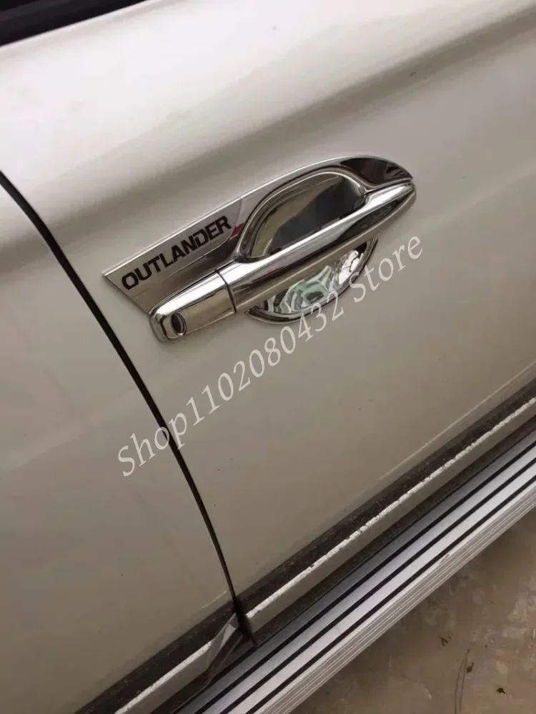 FIT FOR 2013 2014 2015 2016 MITSUBISHI OUTLANDER 2010 ASX / SPORT /RVR LANCER 2008 CHROME DOOR HANDLE CATCH COVER TRIM 2012 2011