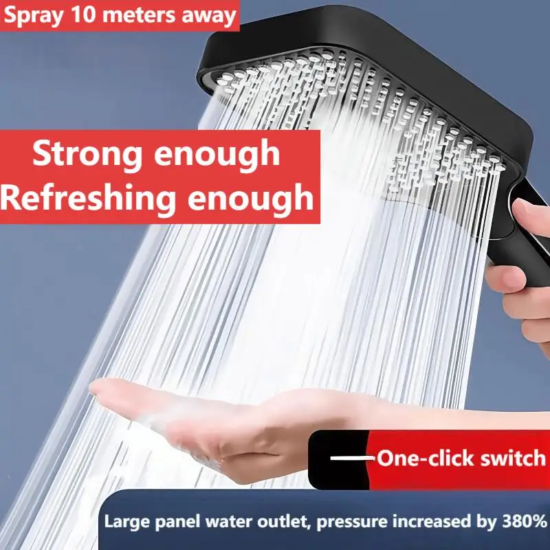 

Shower Head Pressurized Large Shower Plastic Faucet Bath Hand-held Pressurized Gentle on Skin No Stinging Sensation
