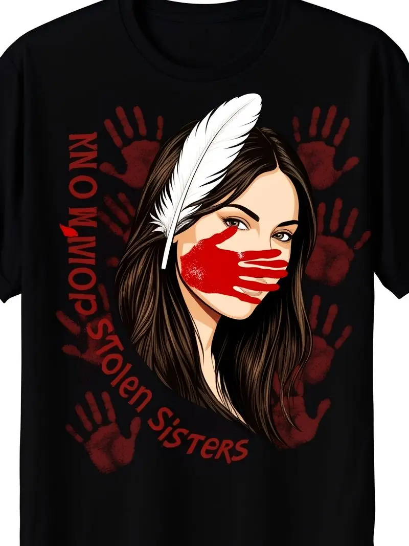 New Limited Edition No More Stolen Sisters Mmiw Indigenous Unisex Printed T-Shirt 2025 Summer Short Sleeve Round Neck Casual Tee