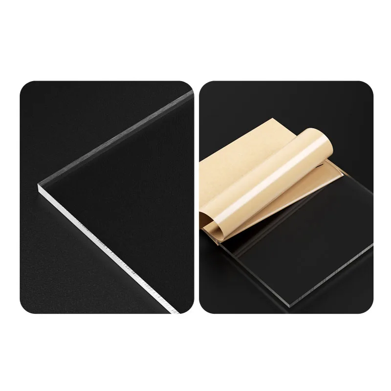 ความโปร่งใสสูงอะคริลิคโปร่งใสพลาสติกโปร่งใสแก้วอินทรีย์ Board Diy Handmade วัสดุหนา 1-15 มม