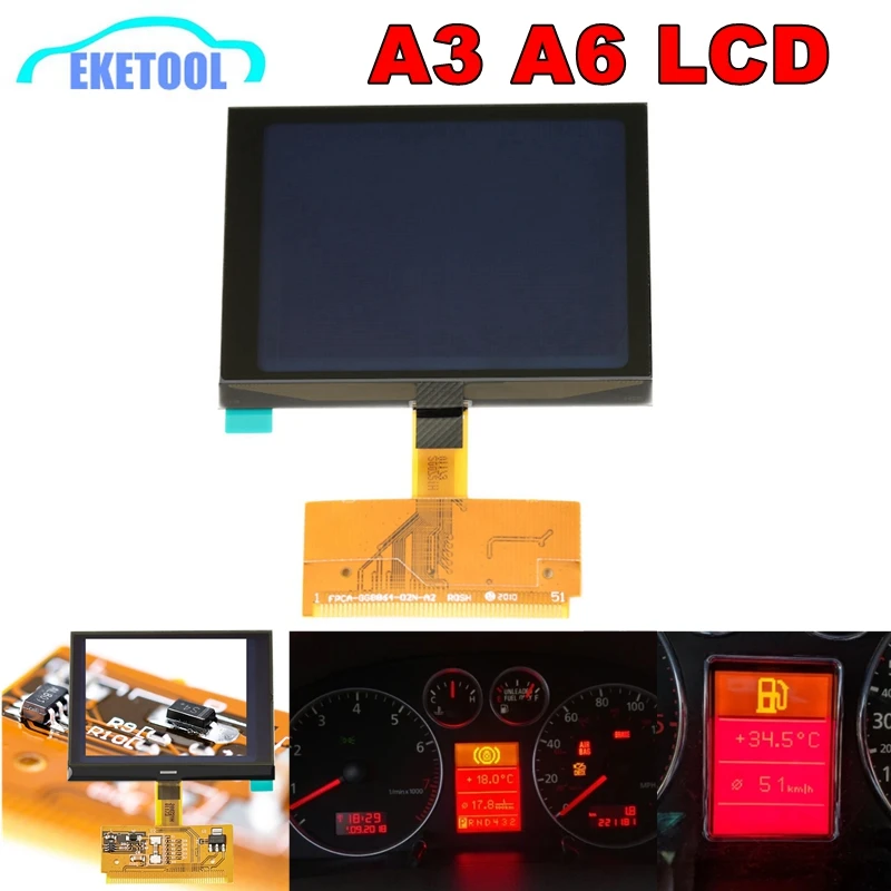 For Audi A3 A6 LCD VDO Display Cluster Screen For Audi VW Passat/Seat New Version Excellent Free Shipping