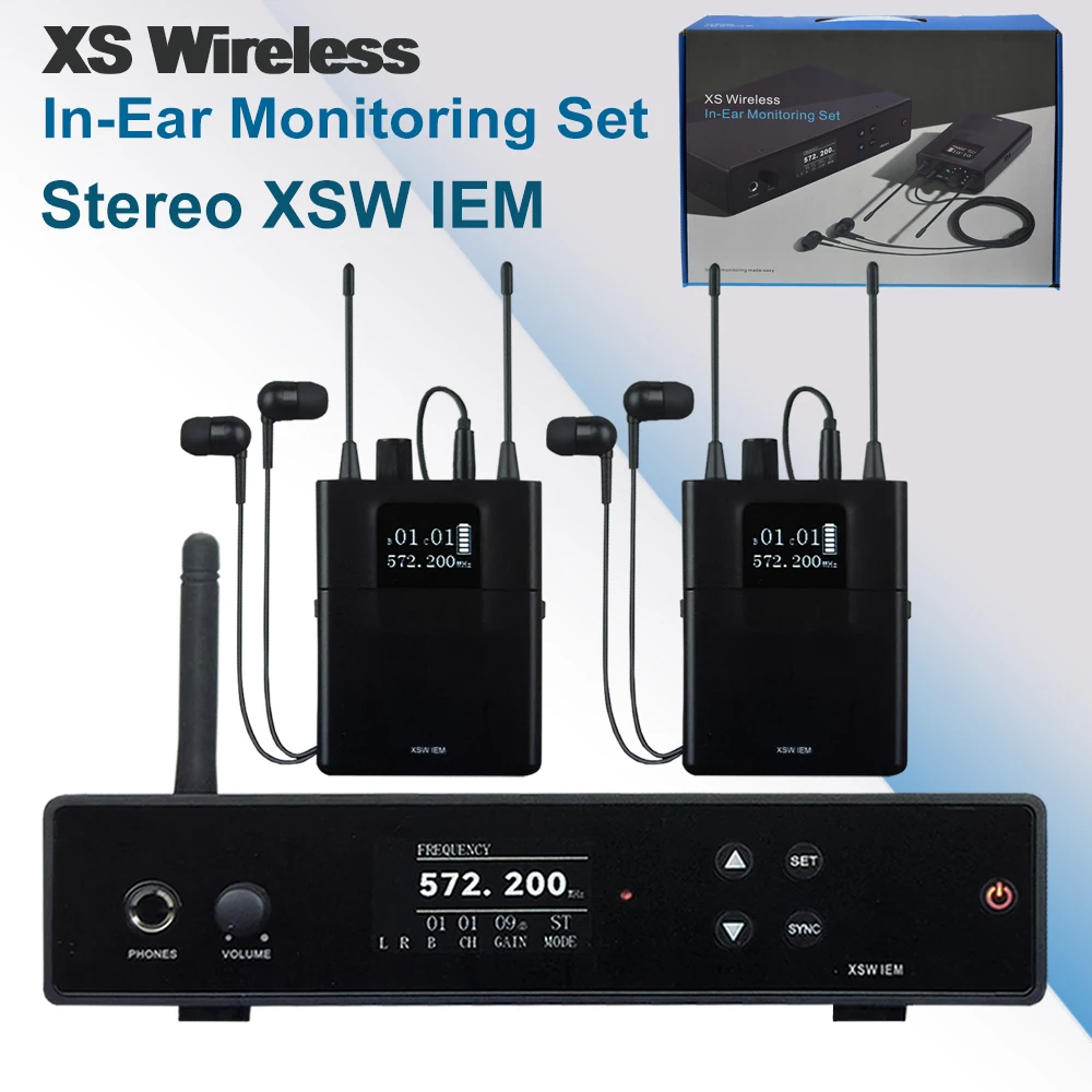 In-Ear Monitor System Dual Channel Stage Personal Wireless In-Ear Monitor Digital DSP Sound Processor