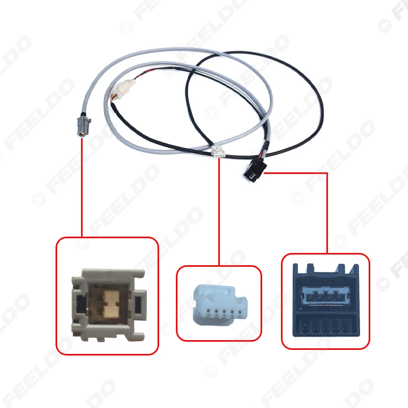 Car Audio USB AUX Interface Switch 5Pin Plug Adapter for Toyota Corolla Camry Reiz RAV4 Prius Highlander Harness Cable Kit
