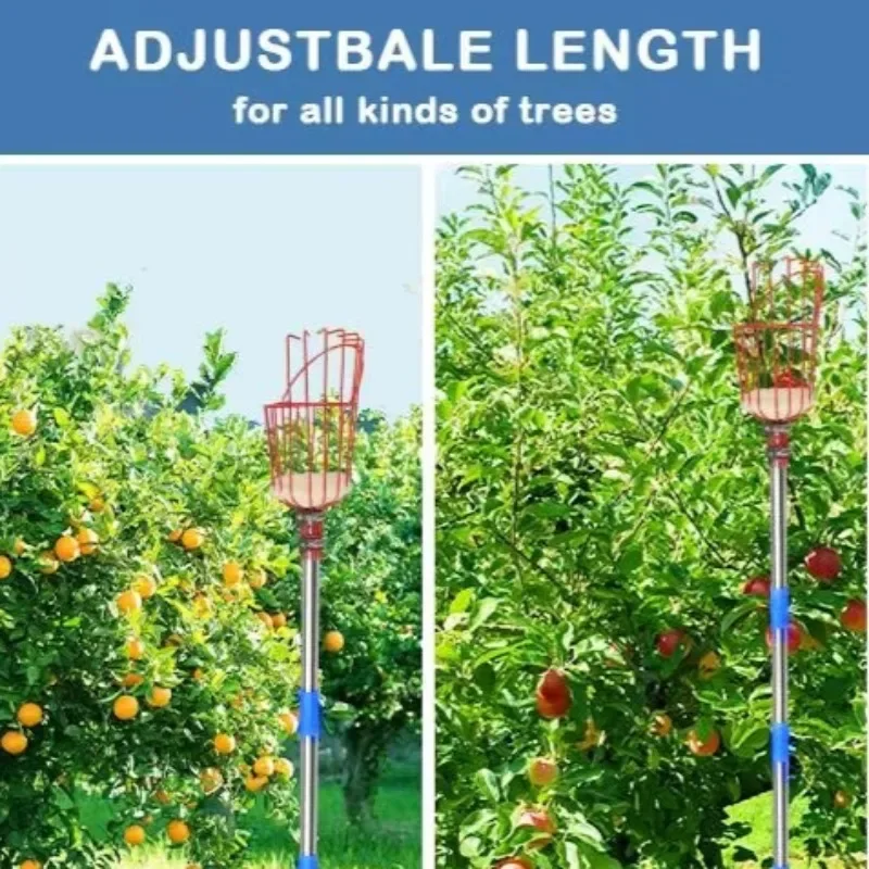 

Stainless Steel High-altitude Fruit Picker Professional Fruit Picking Tool Detachable Multifunctional Garden Hand Tools