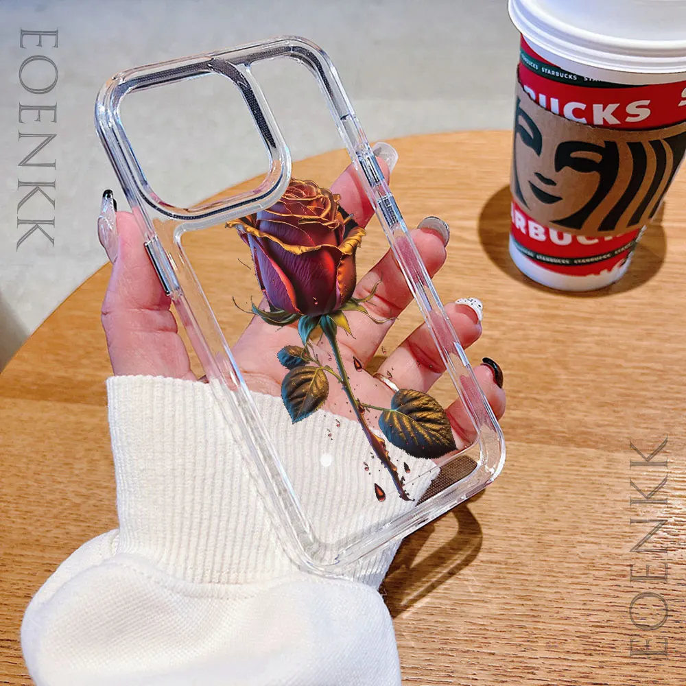 حافظة لهاتف آيفون 14 13 15 16 12 11 Pro Max X XR XS 14 15 16 Plus 12 13 غطاء ممتص للصدمات شفاف صغير