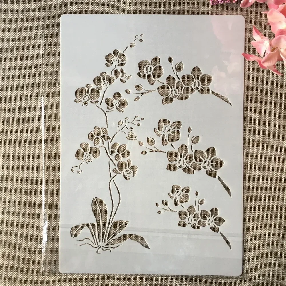 A4 29cm Plum Flower Branch DIY Layering Stencils Wall Painting Scrapbook Coloring Embossing Album Decorative Template