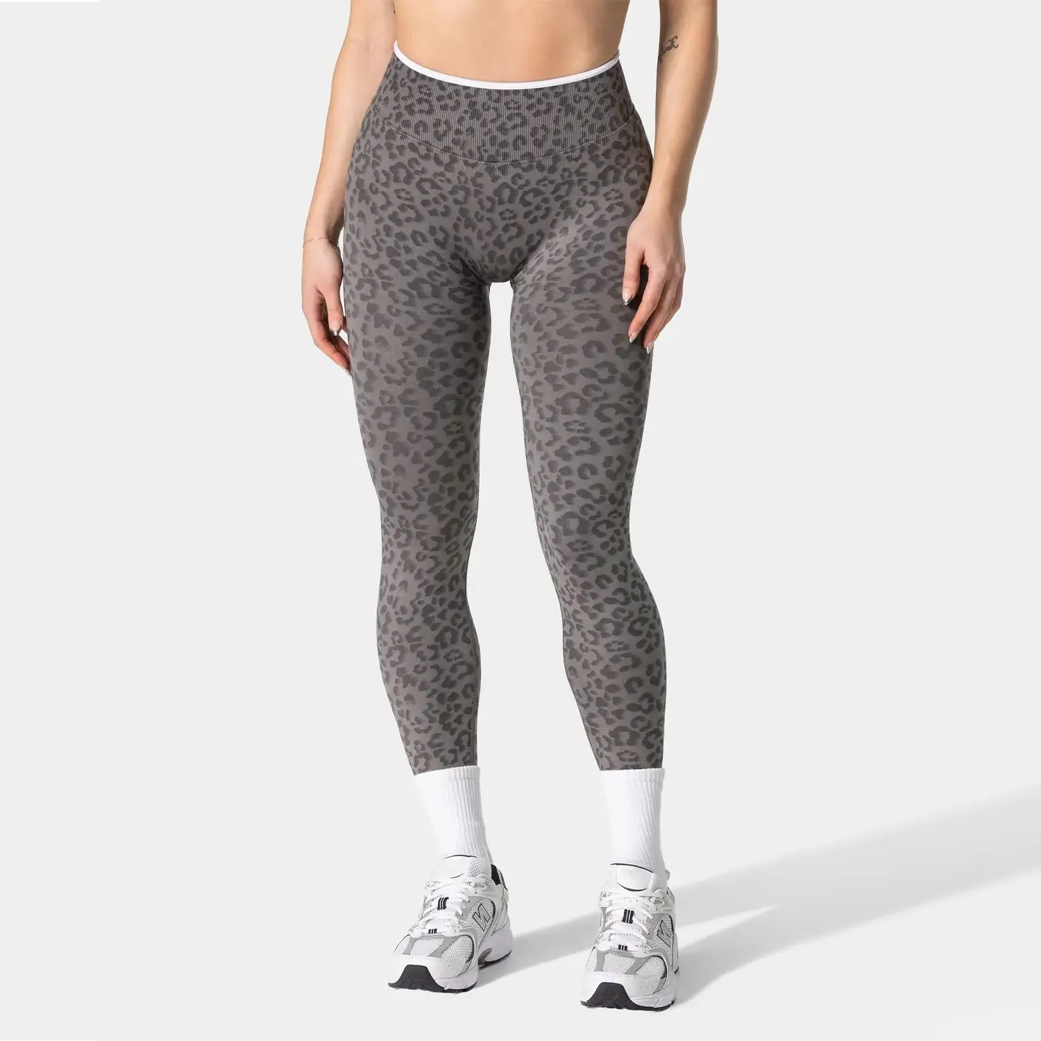 Women's Yoga Fitness Running Workout Gym Push Up High Waist Tights Leggings Seamless Contrast Trim Stretchy Ribbed Breathable