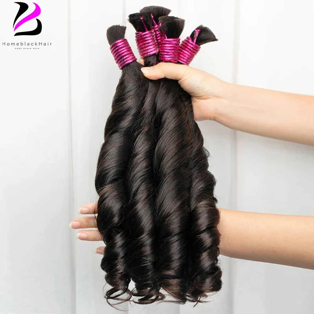 Extensiones De Cabello 100% humano sin trama, mechones De Cabello humano natural, tejido vietnamita crudo, trenzado