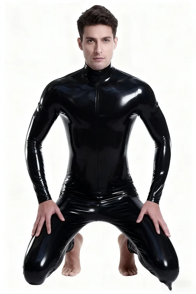 

Латексный резиновый комбинезон, униформа, облегающий костюм для сексуального боди, праздничная одежда