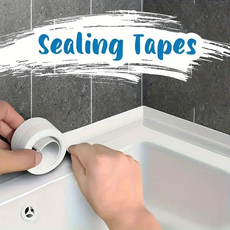 Self-adhesive Waterproof Bathroom Tape! For Tubs, Showers & More. Leak-proof, Anti-mildew, Easy Application.