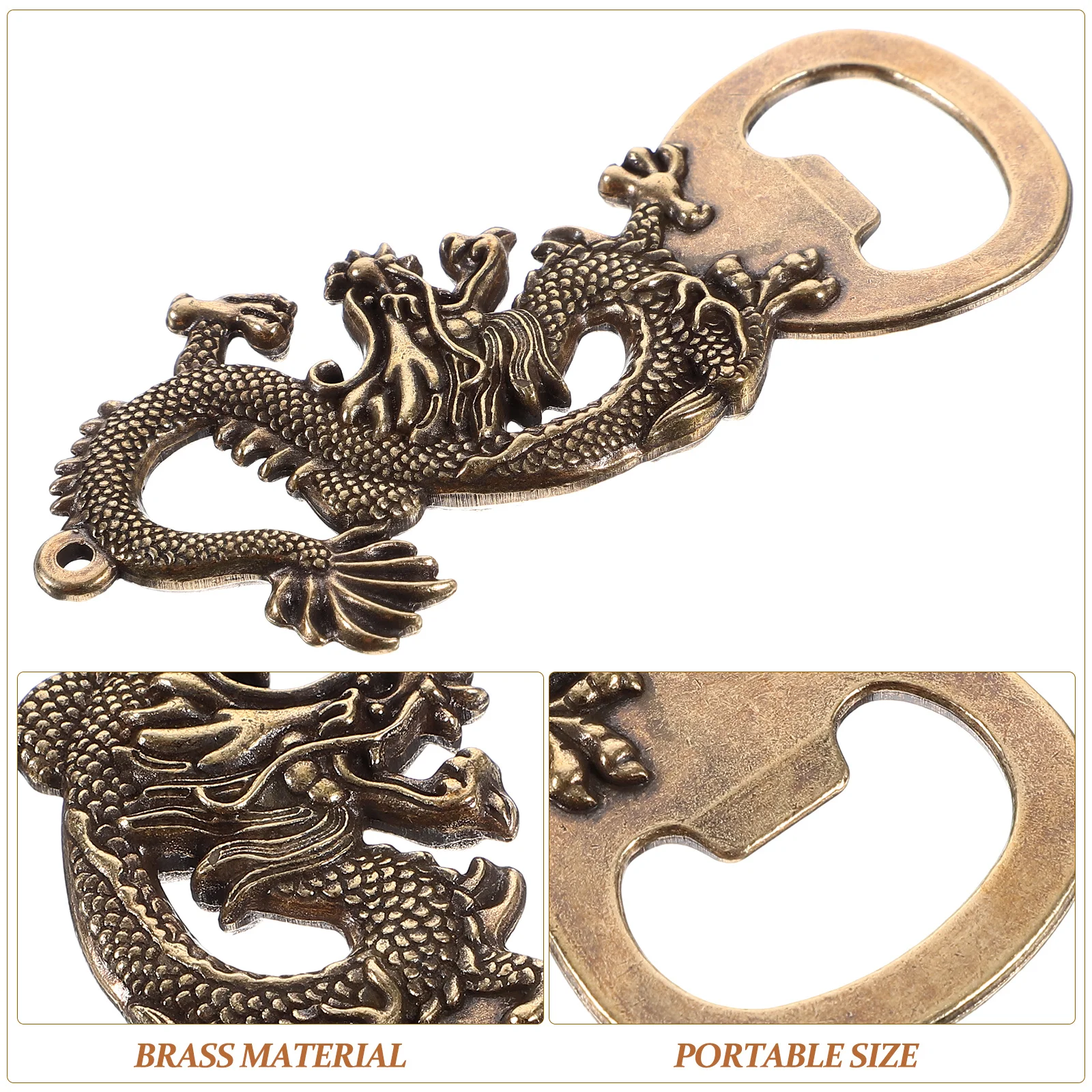 

Dragon Shaped Brass Bottle Opener Manual Vintage Beer Opener Small Cool Party Tool Beer Gadgets Kitchen Gadgets,