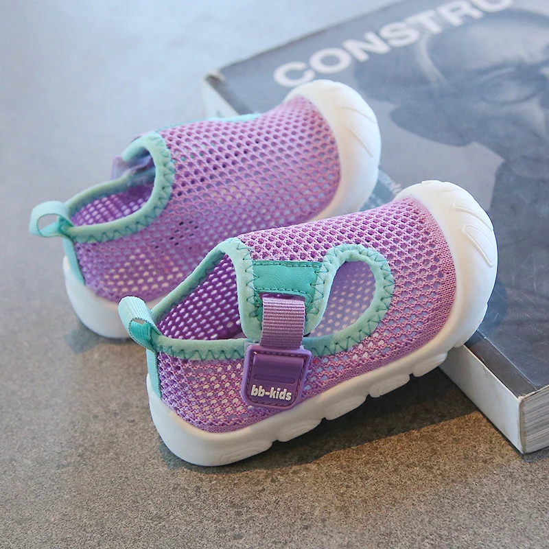 Toddler Girls Mesh Breathable Summer Sandals Non-Skid Baby Shoes 0-3Y Unisex Kids lightweight First Shoes-Suit for Fat feet