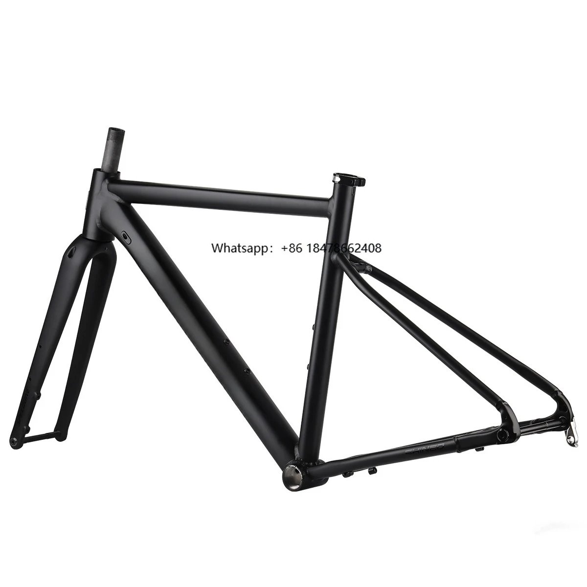

700C Road Bicycle Frame Thru-Axle 142x12mm Internal Routing Aluminum Alloy Bicycle Frame with Carbon Fiber Fork Set